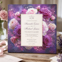 Ramo de Rosa Lavanda con Decoupage