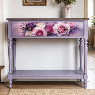 Papel De Seda Ramo de Rosa Lavanda Rubor Decoupage