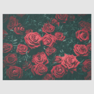 Papel De Seda Ramo de rosas rojas