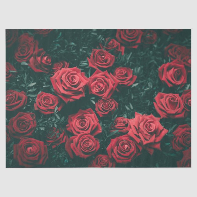 Papel De Seda Ramo de rosas rojas (Anverso)