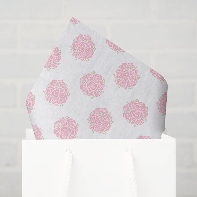 Papel De Seda Ramo de rosas rosadas gráfico (Bolsa de regalo)