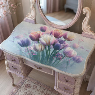 Papel De Seda Ramo de Tulipán Lavanda Suave Decoupage