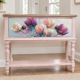 Papel De Seda Ramo de Tulipanes Pastel Resplandor Decoupage