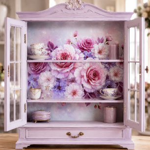 Papel De Seda Ramo decoupage rosa suave rosa cervatillo