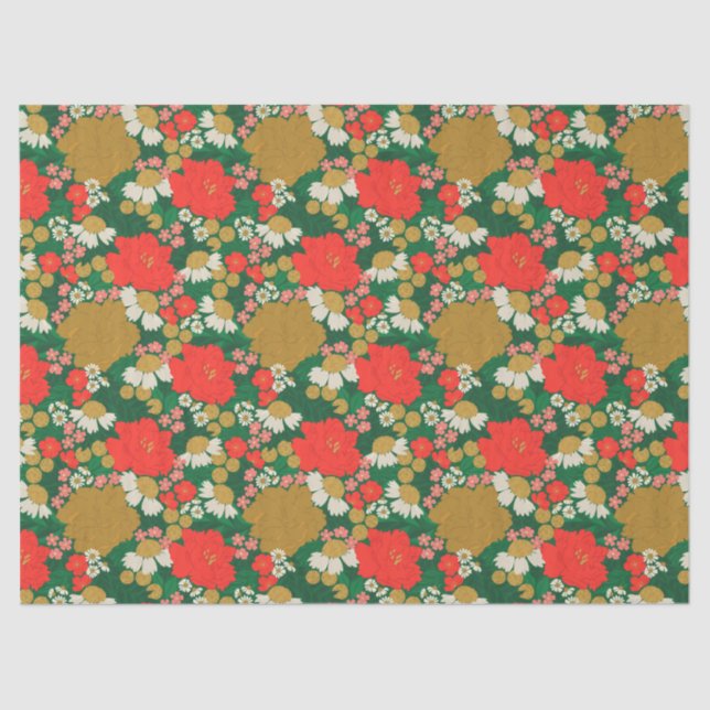 Papel De Seda Ramo Floral (Anverso)