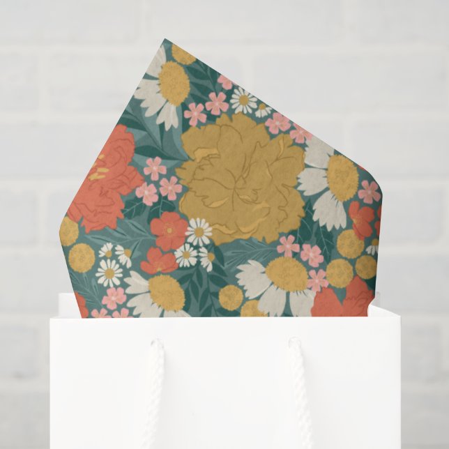 Papel De Seda Ramo Floral (Bolsa de regalo)