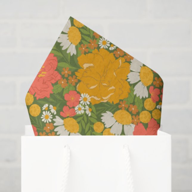 Papel De Seda Ramo Floral (Bolsa de regalo)