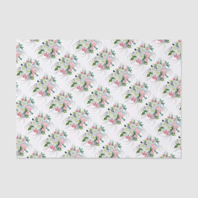 Papel De Seda Ramo Floral (Anverso)