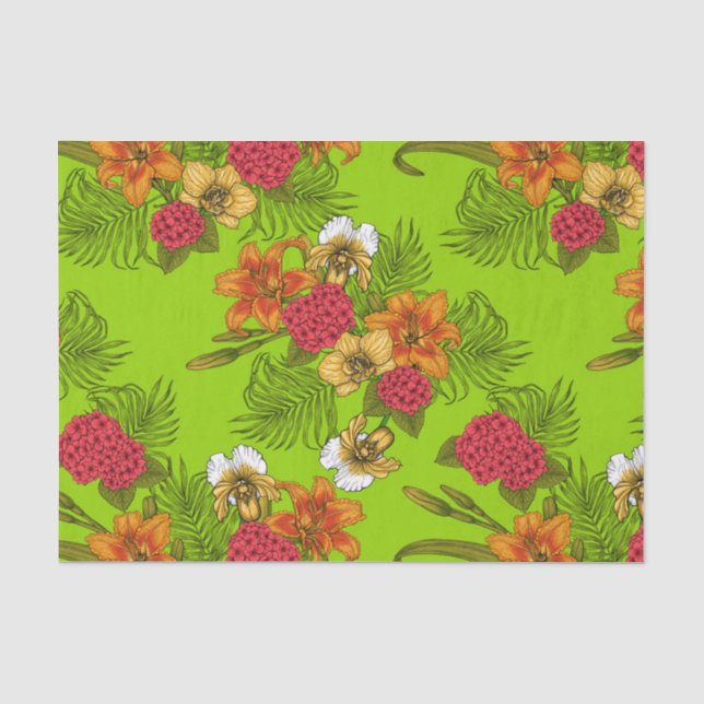 Papel De Seda Ramo tropical (Anverso)