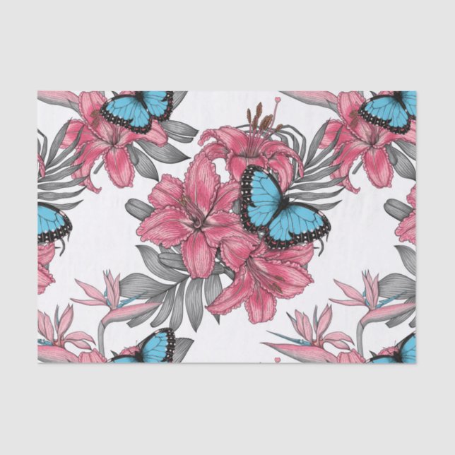 Papel De Seda Ramo tropical (Anverso)