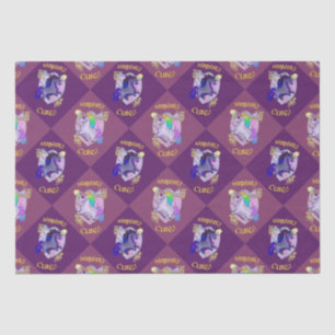Papel De Seda Rampantly Cute Unicorn Medium
