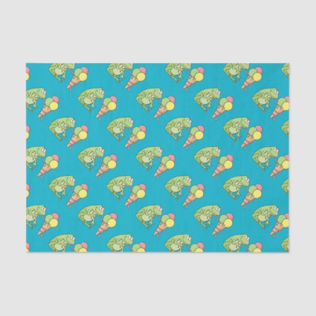 Papel De Seda Rana con icecream (Anverso)