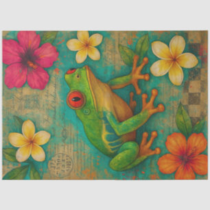 Papel De Seda Rana de árbol de ojos rojos - Decoración tropical 