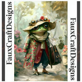 Papel De Seda Rana de Fantasía Caprichosa y Linda Decoupage Dere