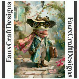 Papel De Seda Rana de Fantasía Caprichosa y Linda Decoupage Dere