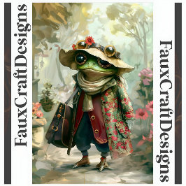 Papel De Seda Rana de Fantasía Caprichosa y Linda Decoupage Izqu