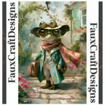 Rana de Fantasía Caprichosa y Linda Decoupage Izqu