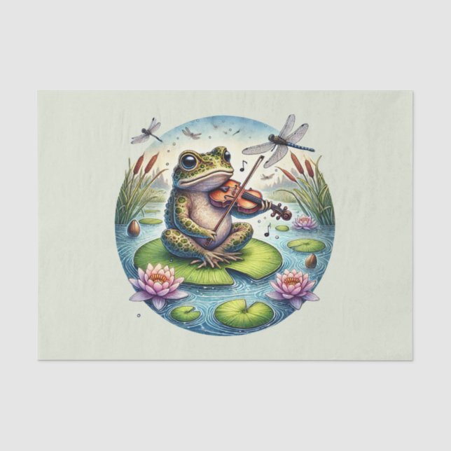 Papel De Seda Rana de los animales de bosque (Anverso)