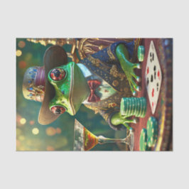 Papel De Seda Rana del jefe, Rana jugando cartas