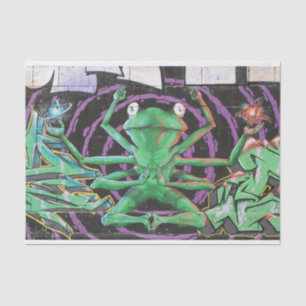 Papel De Seda Rana Relajada Con Ocho Brazos