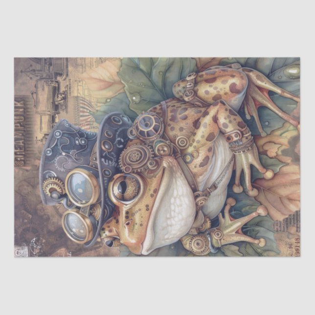 Papel De Seda Rana Steampunk (Anverso)