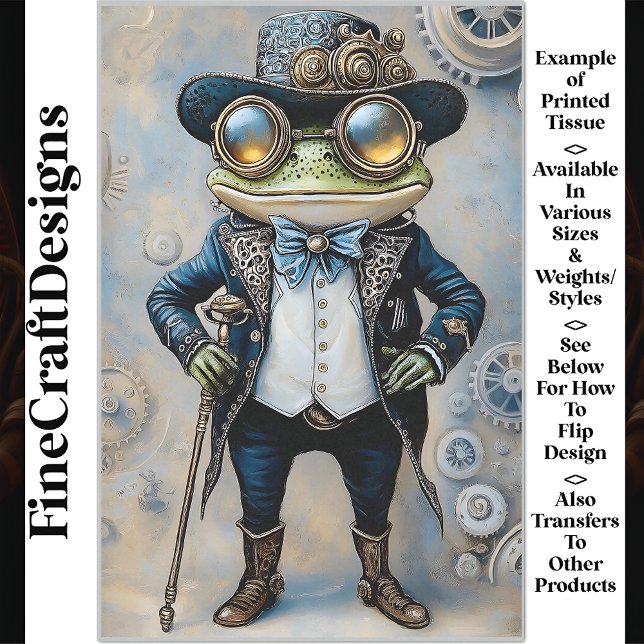 Papel De Seda Rana Steampunk con Mejores Ropas Azules R6F Decoup (Subido por el creador)