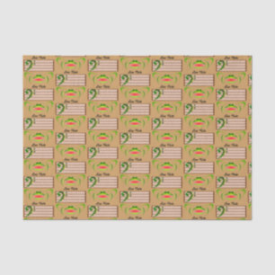 Papel De Seda Rana verde baja nota