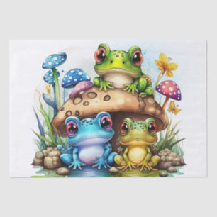 Papel De Seda Ranas de color lindo