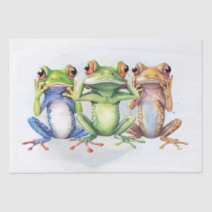 Papel De Seda Ranas divertidas y confusas