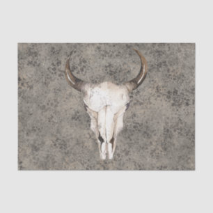 Papel De Seda Rancho Rústico del Suroeste Calavera Marrón Salpic