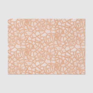 Papel De Seda Random Leaf Mosaic Dark Naranja