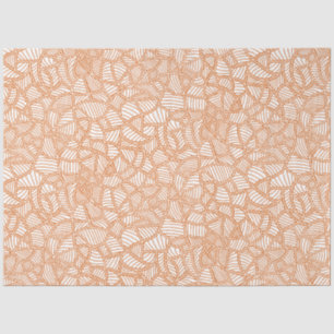 Papel De Seda Random Leaf Mosaic Dark Naranja