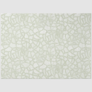Papel De Seda Random Leaf Mosaic Pale Green