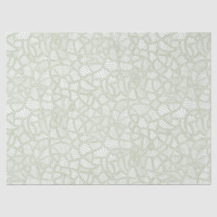 Papel De Seda Random Leaf Mosaic Pale Green