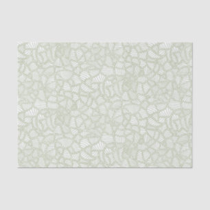 Papel De Seda Random Leaf Mosaic Pale Green