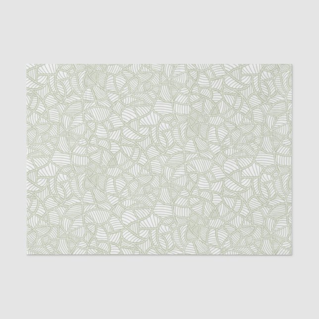 Papel De Seda Random Leaf Mosaic Pale Green (Anverso)