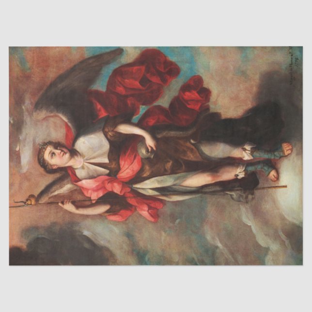 Papel De Seda Raphael Archangel de Fray Miguel de Herrera (Anverso)