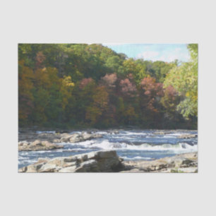 Papel De Seda Rápidos del río Ohiopyle en otoño Pennsylvania