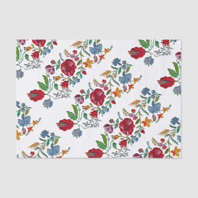 Papel De Seda Rapsodia húngara #2 bordado popular (Anverso)