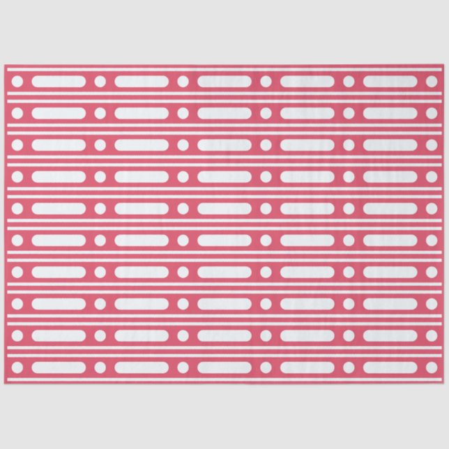 Papel De Seda Raspberry Bone Inlay Dots Border Decoupage Paper  (Anverso)