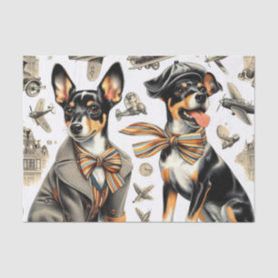 Papel De Seda Rat Terrier Viejo Sin Marea