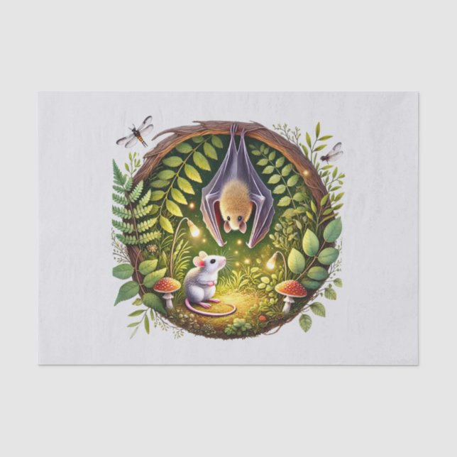 Papel De Seda Ratón de los animales del bosque (Anverso)