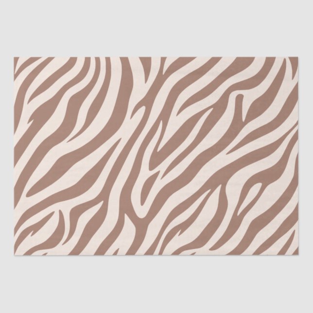 Papel De Seda Ratón Zebra Print-Mocha (Anverso)