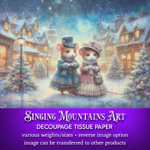 Papel De Seda Ratones Victorianos En La Desnudación De La Ciudad