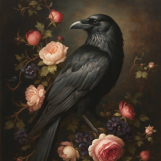 Papel De Seda Raven Among Roses (Subido por el creador)