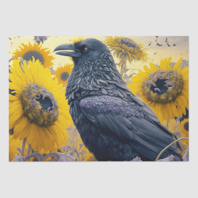 Papel De Seda Raven en el desenlace del campo girasol (Anverso)