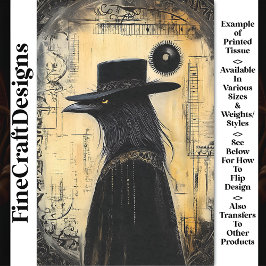 Papel De Seda Raven Gótico En Gorra Negro Y Vestido BQ4