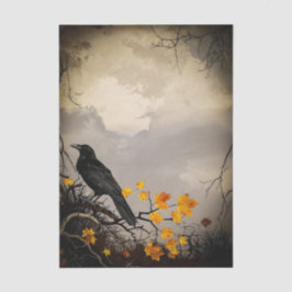 Papel De Seda Raven Halloween Decoupage Tissue Paper