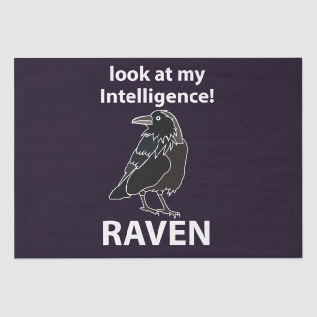 Papel De Seda Raven Mira Mi Raven De Inteligencia (Anverso)