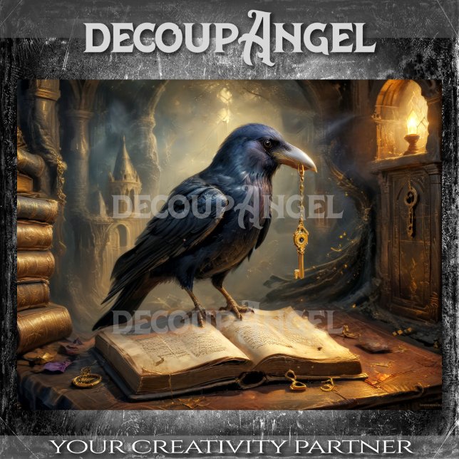 Papel De Seda Raven of the Golden Key Decoupage (Subido por el creador)